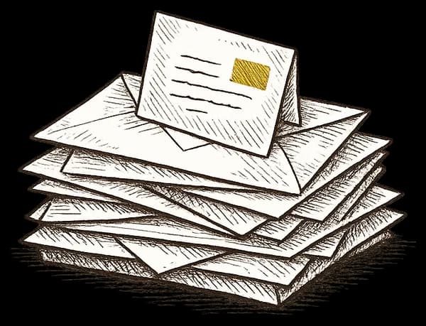 A stack of mail
